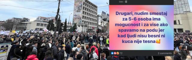 Nišlije spremne da spavaju i na podu da bi ugostili studente koji dolaze na veliki protest