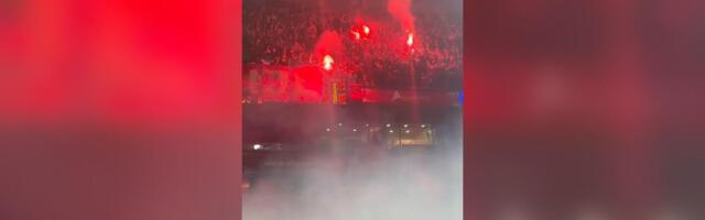 Navijači Zvezde posle poraza zapalili Arenu, ali doslovno!