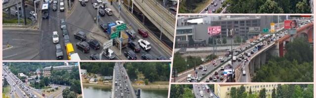 KRKLJANAC NA AUTOKOMANDI, DUGE KOLONE ZA NOVI BEOGRAD: Pogledajte gde je jutros najveća gužva u špicu (FOTO)