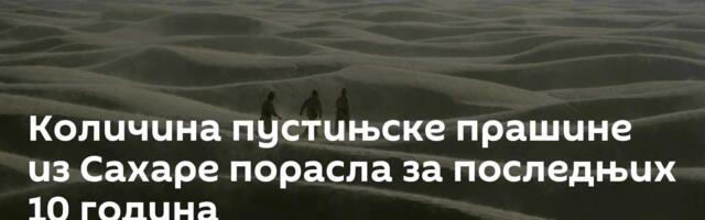 Количина пустињске прашине из Сахаре порасла за последњих 10 година