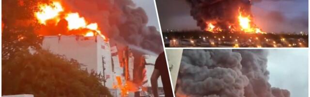 GORE DVA "RUSKA AMAZONA", KRIM U MRAKU! Vatrena stihija guta logističke gigante, masovne buktinje na jugu Rusije posle razornog udara ukrajinskih dronova(VIDEO)