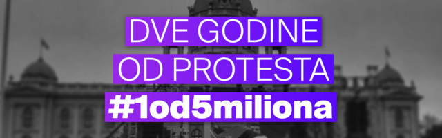 Dve godine od protesta #1od5miliona – serijal tekstova
