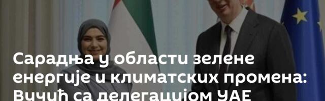 Сарадња у области зелене енергије и климатских промена: Вучић са делегацијом УАЕ
