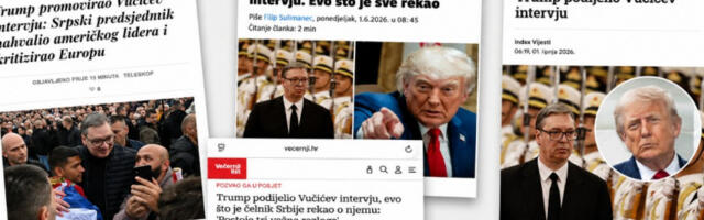 Трампова подршка Вучићевом интервјуу главна тема хрватских портала