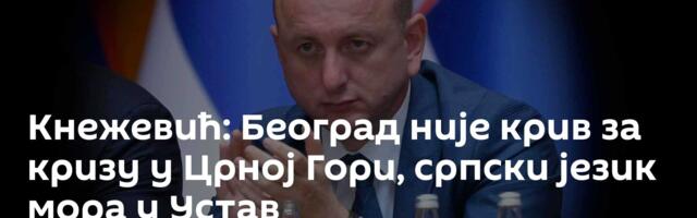 Кнежевић: Београд није крив за кризу у Црној Гори, српски језик мора у Устав
