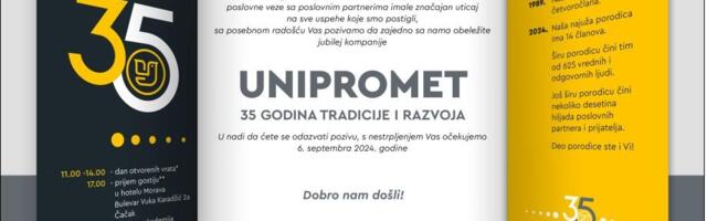 Unipromet proslavlja veliki jubilej-35 godina rada