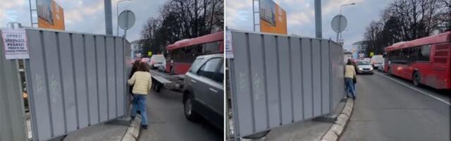 BAHATO "Milenijum tim" ogradio trotoar i UGROZIO decu (VIDEO)
