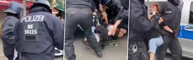 (VIDEO) Policija brutalno naprašila blokadere! Nemci bez milosti: Ovako se obračunavaju sa ženama koje protestuju