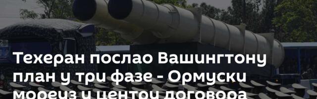 Техеран послао Вашингтону план у три фазе - Ормуски мореуз у центру договора