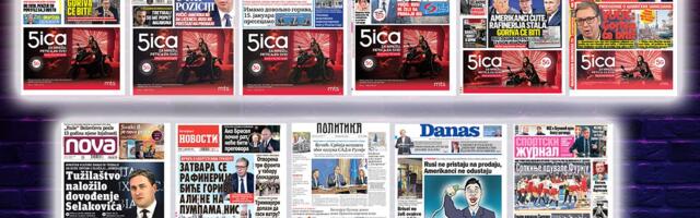 NASLOVNE STRANE SUTRAŠNJIH NOVINA: Prelistavanje štampe za sredu, 3. decembar 2025. godine