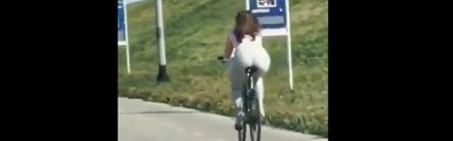 (VIDEO) HRVATSKI POLICAJCI ZUMIRAJU I KOMENTARIŠU ZADNJICU DEVOJKE NA BICIKLU! Skandal u Zagrebu, biće kažnjeni!