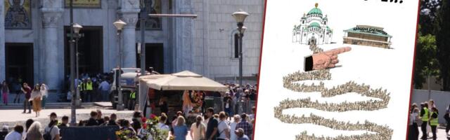 Skandalozno ismevanje vere! Oprosti im Bože, jer ne znaju šta rade...(FOTO)