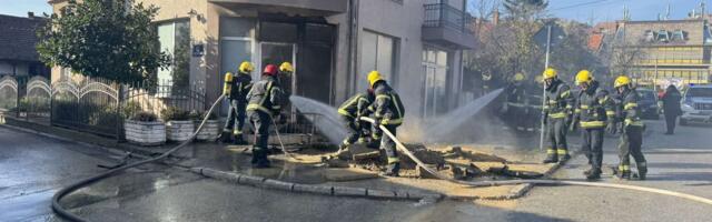Veliki požar na gasnom priključku u Ulici Tome Vučića u Kragujevcu