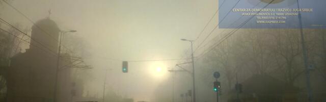 Vazduh u Leskovcu danima jako zagađen, Zavod za javno zdravlje objavljuje podatke sa dva dana zakašnjenja