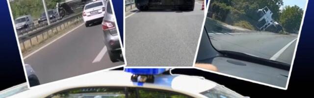 ČETIRI SAOBRAĆAJKE U ISTO VREME! Prevrnuta i smrskana vozila na putu, VELIKI ZASTOJI! (VIDEO)