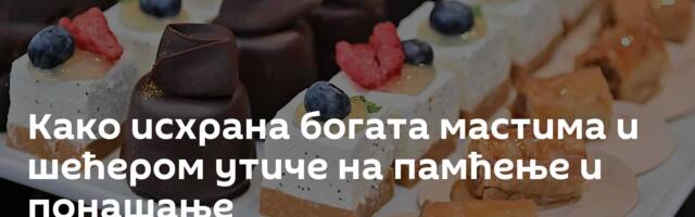 Како исхрана богата мастима и шећером утиче на памћење и понашање