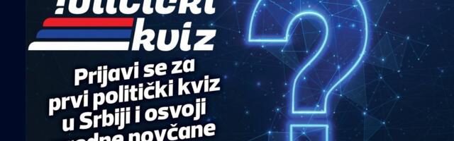 PRIJAVI SE! Počinje nova sezona Političkog kviza - Nagradni fond je čak 2 miliona dinara