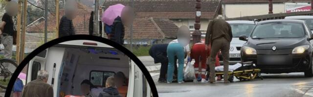 TEŠKA NESREĆA U CENTRU ČAČKA! Oboren pešak u blizini mosta, Hitna pomoć na licu mesta! (FOTO)