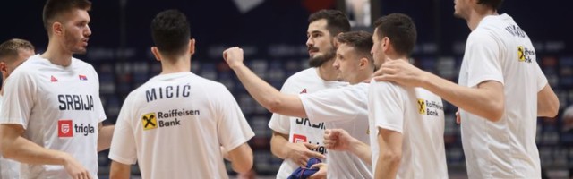 Pozitivni signali: Svi košarkaši Srbije na zagrevanju pred Portoriko