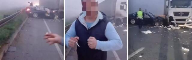 Zakucao se BMW-om u kamion, pa se time hvali (VIDEO)