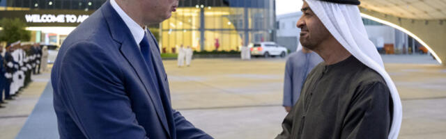 Вучић први европски лидер у посети УАЕ од почетка сукоба на Блиском истоку