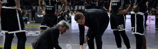 Auh, užas... Povredio se jedan od boljih igrača Partizana - Ovo ne izgleda nimalo dobro (VIDEO)