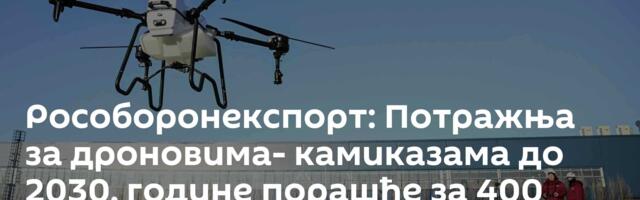 Рособоронекспорт: Потражња за дроновима- камиказама до 2030. године порашће за 400 одсто
