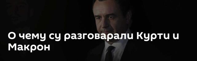 О чему су разговарали Курти и Макрон
