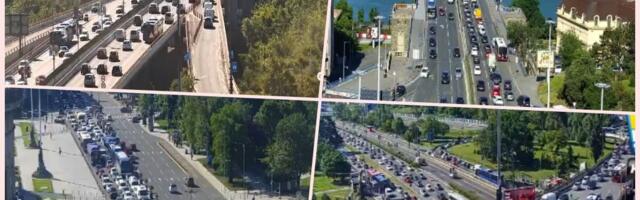 BRANKOV I AUTOKOMANDA STOJE, NEPREGLEDNA KOLONA ZA TERAZIJSKI TUNEL: Opšti krkljanac jutros na beogradskim ulicama, koloni na Plavom mostu ne vidi se kraj FOTO