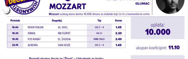 Humanitarni tiket u podne: Srđan Timarov tipuje za Udruženje za borbu protiv retkih bolesti kod dece - “Život”