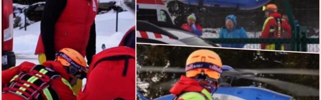 (VIDEO) Dramatičan snimak sa Kopaonika, minuti su odlučivali o ishodu: Ovako su se spasioci borili za život teško povređenog skijaša! Helikopter u akciji
