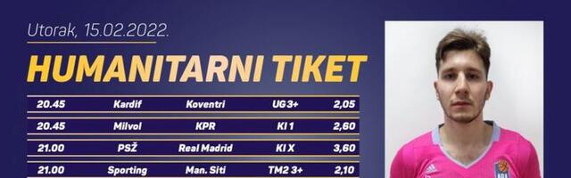 Humanitarni tiket u podne: Aleksa Uskoković tipuje za NURDOR