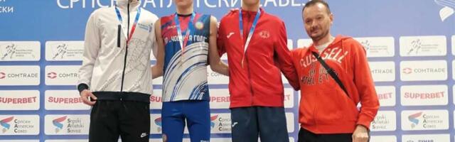 Mladi atletičar Proletera Luka Stojkov briljirao na prvenstvu države: Bronza i lični rekord