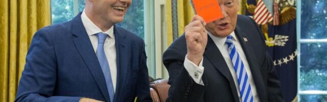 (VIDEO) Donald Tramp „bocnuo“ Infantina pred finale Mundijala: Prvom čoveku FIFA nije bilo svejedno