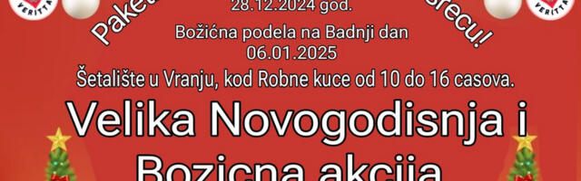 “Paketić za osmeh, osmeh za sreću”- velika Novogodišnja i Božićna akcija prikupljanja paketića za siromašnu decu