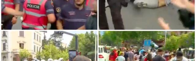SCENE HAOSA U ALBANIJI! Masa napala policiju, ovi im uzvratili PENDRECIMA I SUZAVCEM: Na ulicama specijalna jedinica, večeras dolaze Rami NA VRATA (VIDEO)