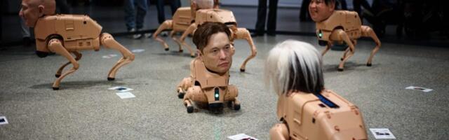 Robotski psi sa licima Maska i Zakerberga u berlinskom muzeju