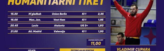 Humanitarni tiket u podne: Vladimir Cupara tipuje za Fondaciju „Budi human“