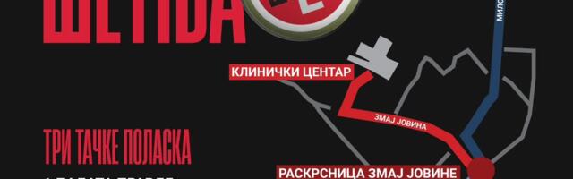 Ruta sutrašnje protestne šetnje u Kragujevcu, biće divan dan za šetnju, poručuju studenti