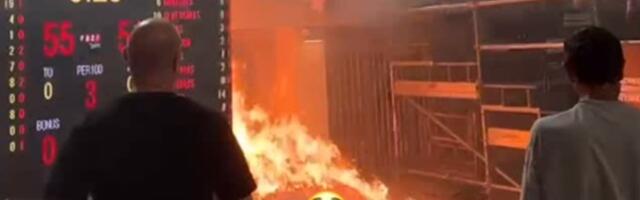 Haos na Tašmajdanu: Baklja izazvala požar! (VIDEO)