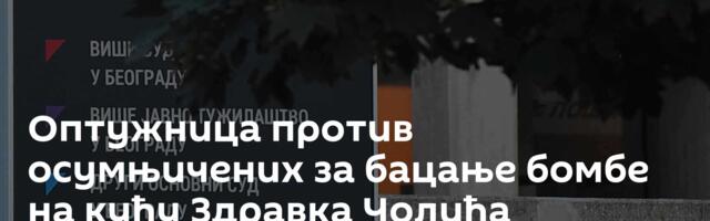 Оптужница против осумњичених за бацање бомбе на кућу Здравка Чолића