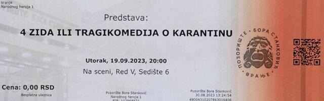 Kupujte onlajn: Karte po ceni od sto dinara za predstave vranjskog teatra u septembru