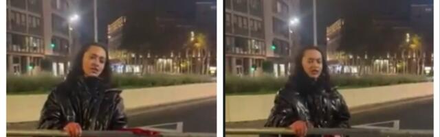 (VIDEO) Oni mrze Srbiju: Pijana i drogirana blokaderka cepala trobojku kod Ćacilenda!
