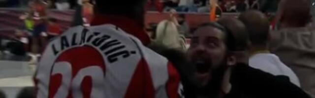 "Lalatović" je bio hit na Baskonija – Zvezda, a o njegovoj proslavi sa poznatim srpskim glumcem se priča /VIDEO/