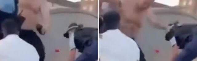 "NE ŽALIM ZBOG TOGA UOPŠTE, ZASLUŽIO JE TO":  Muškarac dotrčava do mrtvog teroriste i gazi ga po glavi (Video)