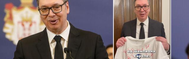 (VIDEO) Šampionski poklon za predsednika: Vučić otkrio šta je dobio od vaterpolista