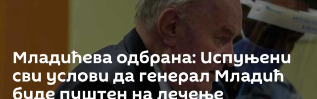 Младићева одбрана: Испуњени сви услови да генерал Младић буде пуштен на лечење