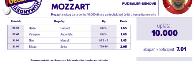 Humanitarni tiket u podne: Goran Pandev tipuje za lečenje Minje Matić i Olivera Pal Gajodija