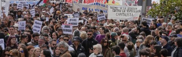 STAMBENA KRIZA TEŠKO POGODILA ŠPANIJU: Hiljade ljudi na ulicama Madrida zbog visokih troškova (FOTO)