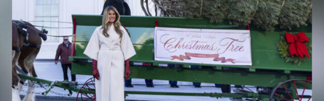 Меланија Трамп традиционално дочекала божићну јелку у Белој кући